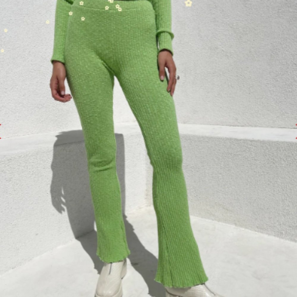NWT Lisa Says Gah Size S Green Grape Bec Pant